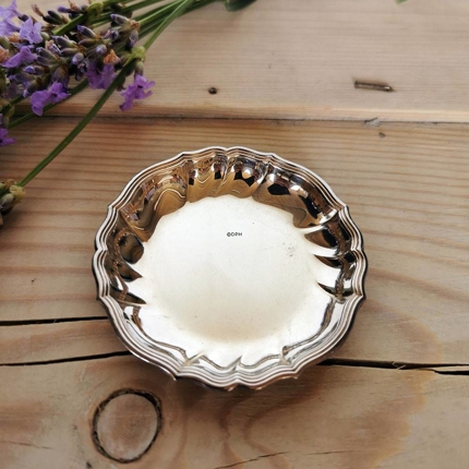 Cohr Denmark sølv glasbakke, 6 cm, med brugsspor