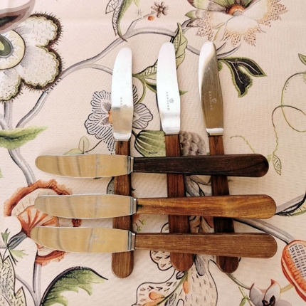 Raadvad Rostfreie Messer mit hellbraunem Bakelitgriff, Set von 6 Stück