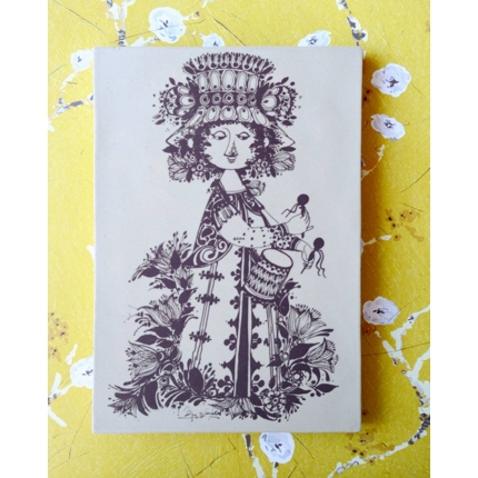 Bjørn Wiinblad Relief af kvinde med tromme