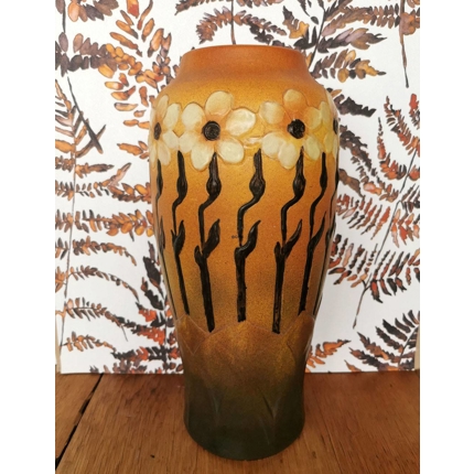 P. Ipsens Enke 370 Vase mit Blumenmotiv, 36 cm