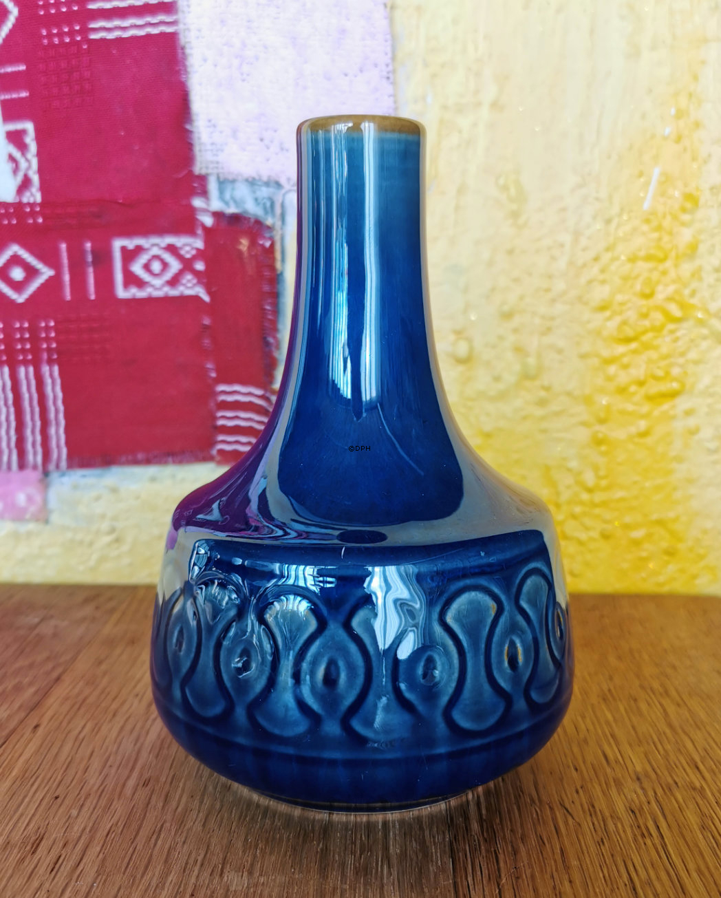 Søholm vase nr. 2113-2, blå glasur