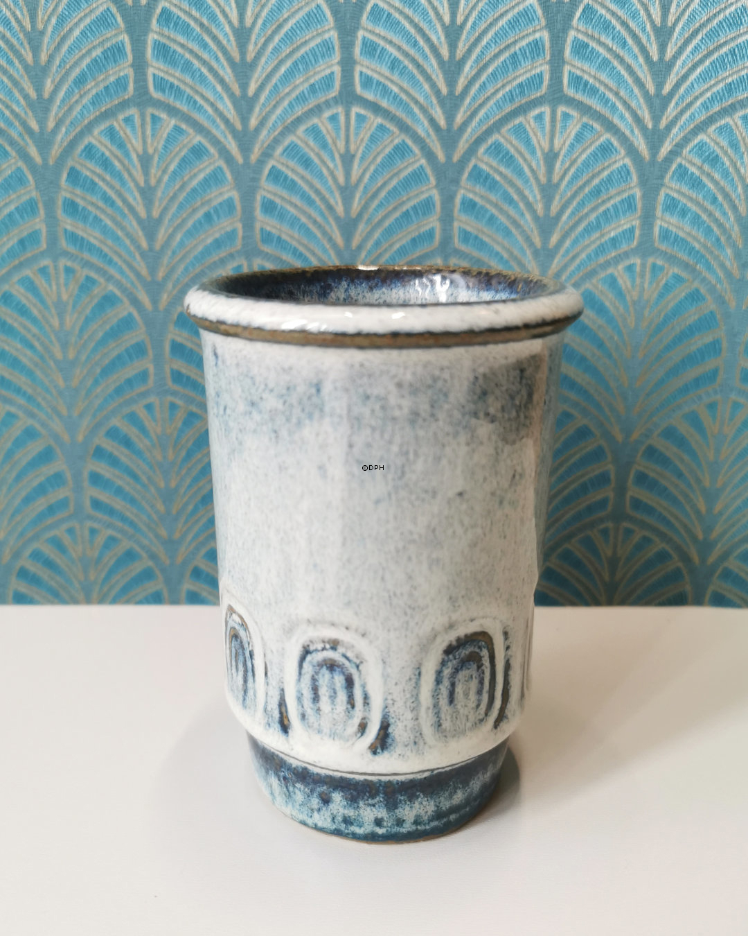 Søholm Vase Nr. 3195, hellblaue Glasur