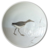 Bowl / plate with holes for hanging, decorated with bird, Royal Copenhagen Art Noveau (1894-1900)