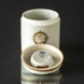 Lid jar crackled, Royal Copenhagen produced for Gargoyle Marine Oil (1938)