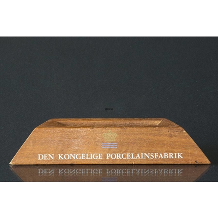 Royal Copenhagen Plate Holder "Den kongelige Porcelainsfabrik" Wood
