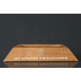 Royal Copenhagen Plate Holder "Den kongelige Porcelainsfabrik" Wood