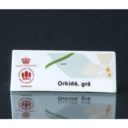 Bing & Gröndahl Schild, Orkide Grau