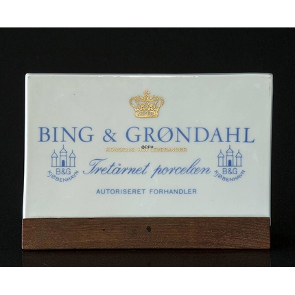 Bing & Grondahl advertisement sign, Authorized Dealer