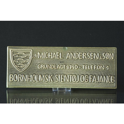 Michael Andersen & Sohn Bornholm Keramik Schild