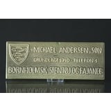 Michael Andersen & Søn Bornholmsk Keramik skilt