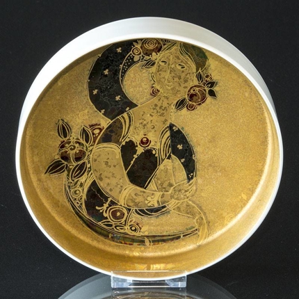 Rosenthal wiinblad bowl, Studio-line, decorated with gold lady