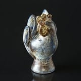 Viggo Kyhn Rooster figure blue / brown ceramic