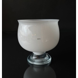Holmegaard Art glass, Stor vase/pokal/urtepotte Opal/klar