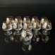 Alkohol/ Cognac -Glas mit goldener Kante, alt, 15 PCs.