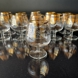 Alkohol/ Cognac -Glas mit goldener Kante, alt, 15 PCs.