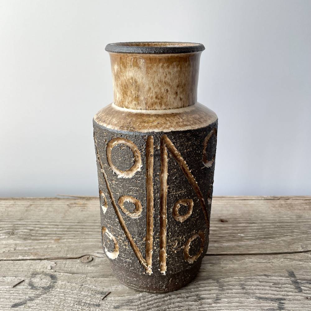 bund Kælder Vag Løvemose Keramik vase med mønster | Nr. DG4571 | DPH Trading