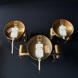 Holm Sørensen Vintage Wall Lamps, set of 3 pieces. (2 pieces of design 5193 - 3 blades) and (1 piece of design 5195 - 5 blades).