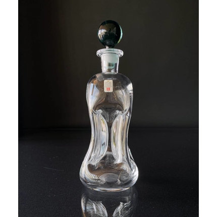 Holmegaard Glas Krugflasche mit türkisfarbenem Verschluss