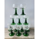 Römerglas mit grünem Stiel - Set aus 12 Stück