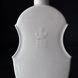 Dram bottle / carafe with stopper, white with blue, decorated with a royal crown and Heering monogram, Royal Copenhagen.