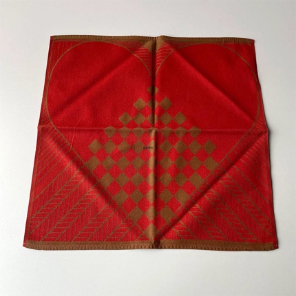 Georg Jensen Damask Weihnachtliches Serviette, Alt, Grosse Weihnachtsherz, 48 x 48