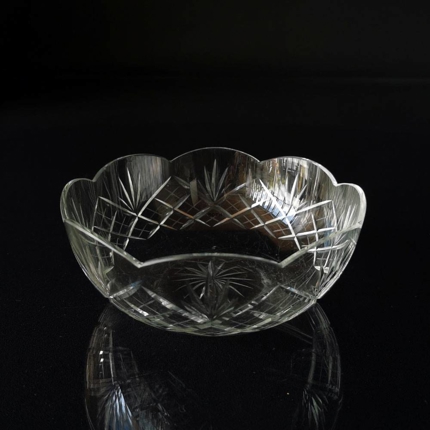 Glas Schale mit Gravuren, Gross