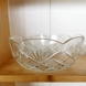 Glas Schale mit Gravuren, Klein