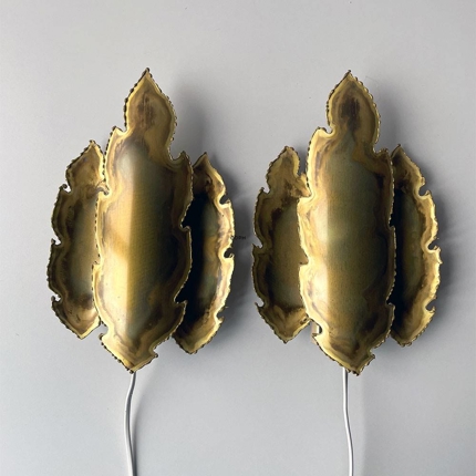 Holm Sørensen Vintage Væglamper sæt af 2 stk. design 5203 - blade