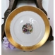 Royal Copenhagen Tellerset, Variation von Goldkorb mit Blumen - 6 Kuchenteller und 1 Servierplatte