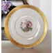 Royal Copenhagen Tellerset, Variation von Goldkorb mit Blumen - 6 Kuchenteller und 1 Servierplatte