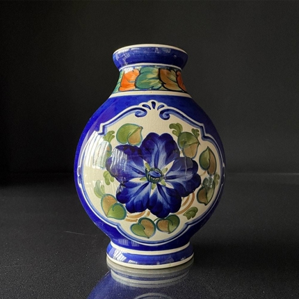 Aluminia Vase mit Blumendekor Nr. 1268-1084
