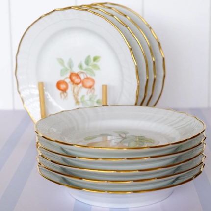 Royal Copenhagen tallerkensæt, 9 tallerkener med forskellige motiver