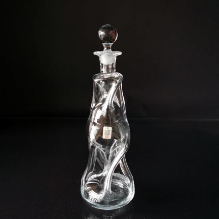 Holmegaard Glas Snoet Klukflaske med prop