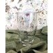 Glas Vase mit Schliffen, Vogel