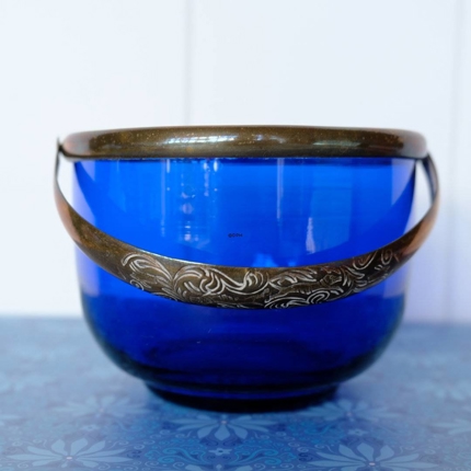 Holmegaard / Royal Copenhagen Glasschale, blau