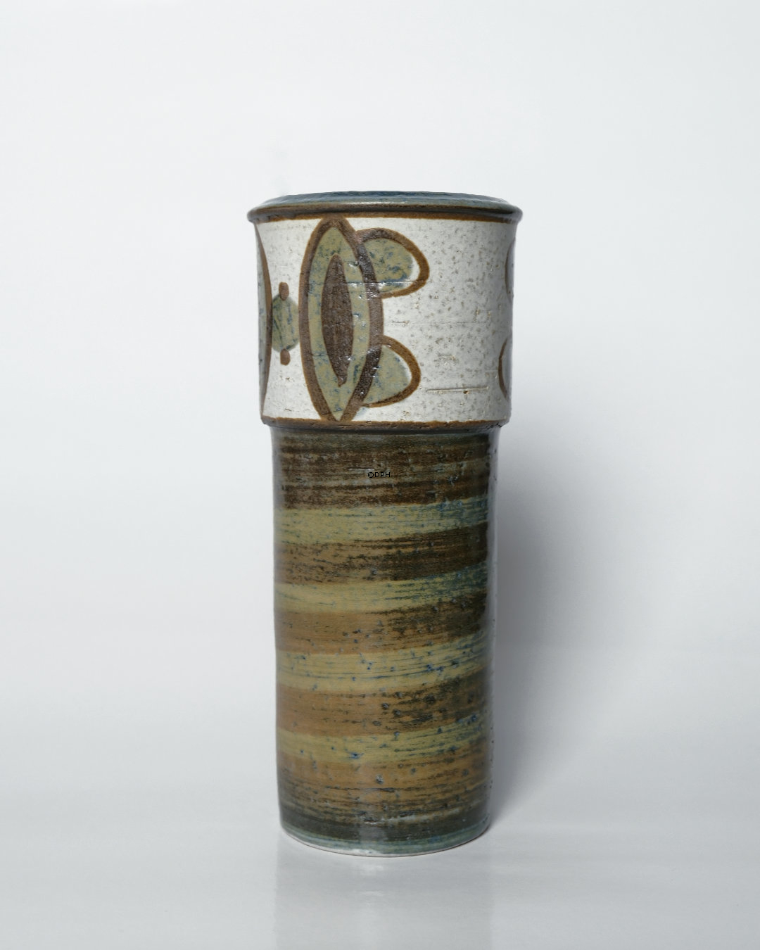 Söholm Vase Nr. 3602/2, Braun/Grün Glasur
