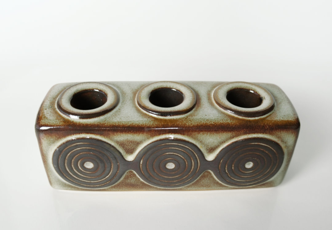 Søholm Kerzenhalter für 3 Kerzen, braune Glasur