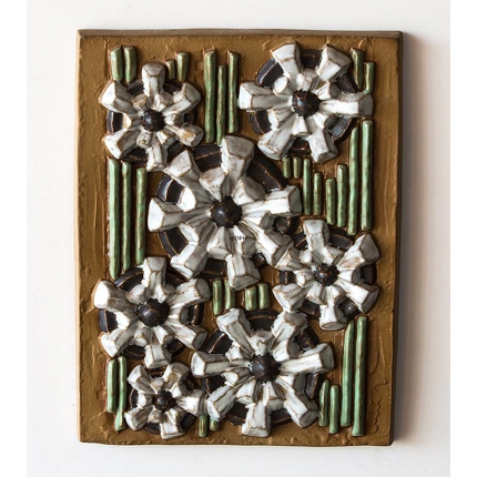 Relief with Flowers, Michael Andersen & Son Stoneware No. 6320