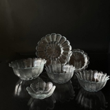 Holmegaard SW bowl, Clear glass, 19 cm