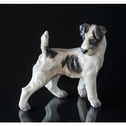 Wire Fox Terrier Standing Dahl Jensen Figurine No. 1001