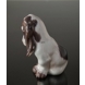 Dahl Jensen sitting dog figurine, Basset Hound, 14,5 cm