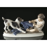 Boy with Dog figurine Dahl Jensen