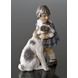 Girl with Dog figurine Dahl Jensen