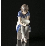 Girl, ceramic artist, figurine Dahl Jensen