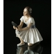 Ballerina with mirror figurine Dahl Jensen (2nd sort has a crack on the right arm)