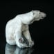 Polar Bear with dish figurine, Dahl Jensen Figurine