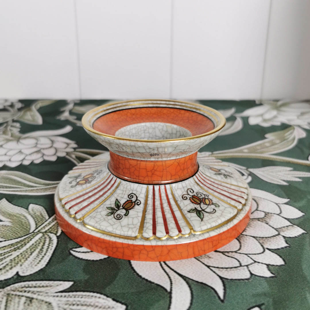 Kerzenhalter grün craquele, eckig, Royal Copenhagen Nr. 457-3335