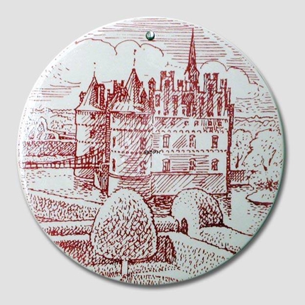 Butterbrett mit "Das Egeskov Schloss", rot, Nymölle
