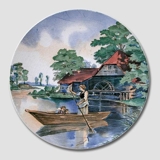 Plate no. 3288 Old watermill with boat, Villeroy & Boch