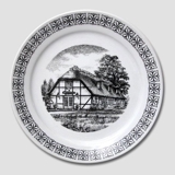 Plate with "The Margrethe Cottage", Porsgrund